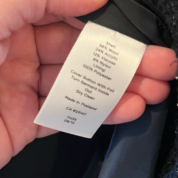 Talbots Blazer Jacket Tweed Wool Classy Elegant Shimmer Sparkly Steampunk 6P - Picture 6 of 11